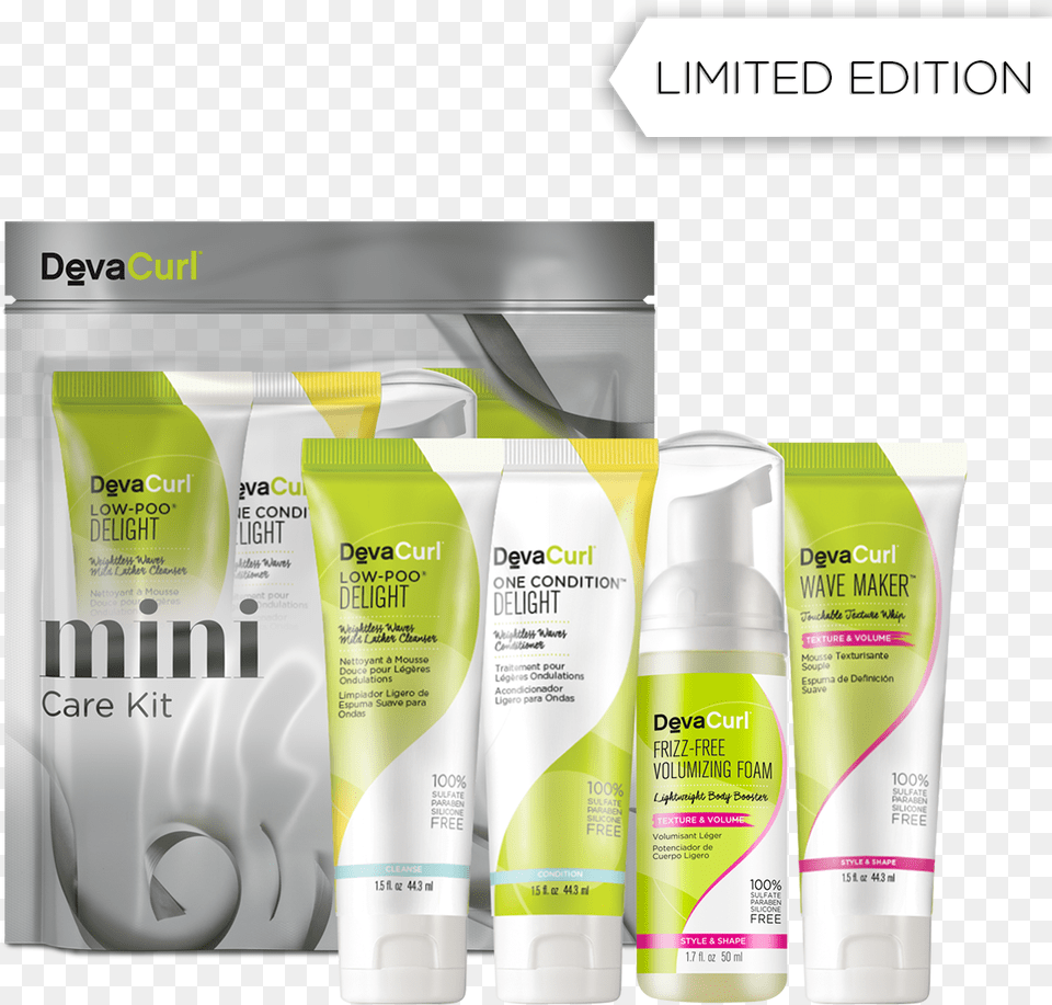 Buy Wavy Mini Care Kit From Devacurl Hair Products Deva Curl Mini Kit, Bottle, Lotion, Cosmetics, Can Free Png Download