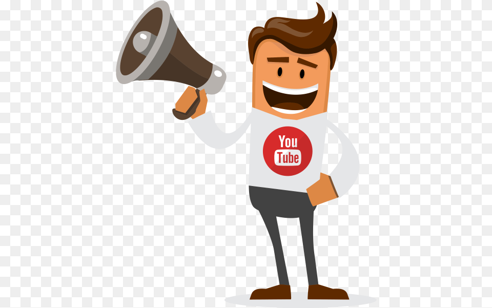 Buy Youtube Subscribers Vector Man With Megaphone, Baby, Person, Face, Head Free Transparent Png