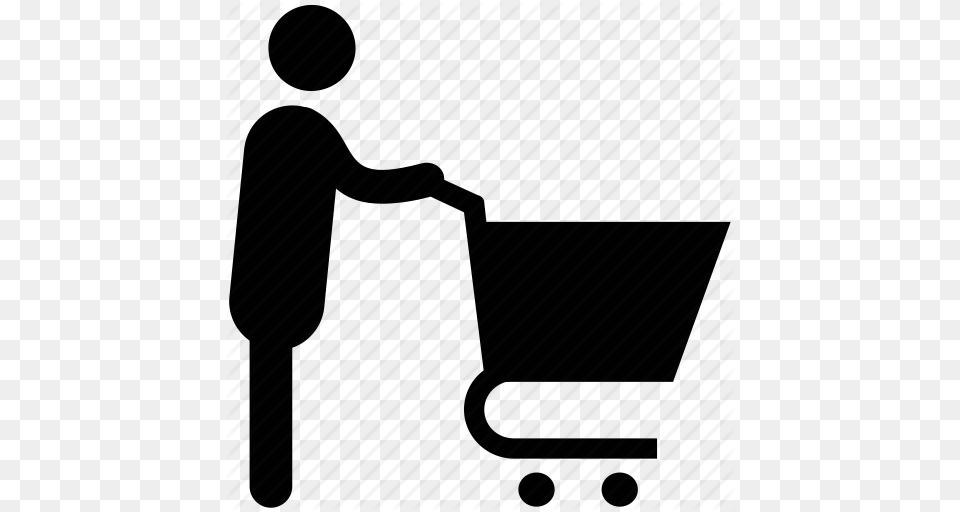 Buyer Consumer Customer Purchaser Shopper Shopping Icon, Cleaning, Person, Silhouette Png Image