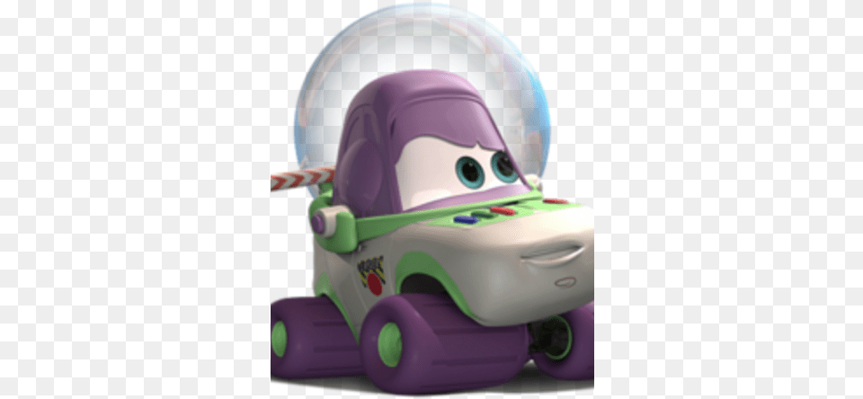 Buzz Light Car Pixar Cars Wiki Fandom Cars Buzz Lightyear Car, Grass, Plant, Helmet, Lawn Free Png Download
