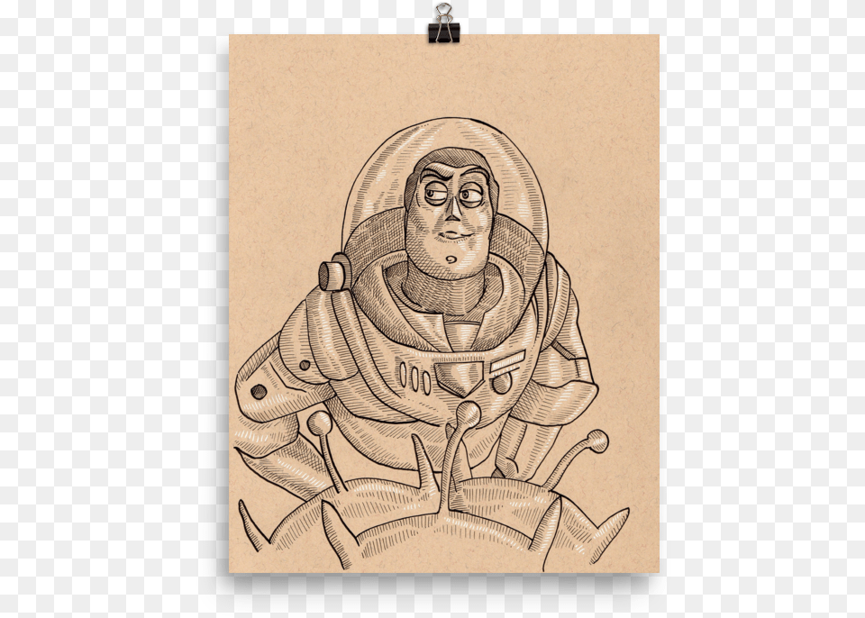 Buzz Lightyear Art Print, Drawing, Adult, Male, Man Free Png Download