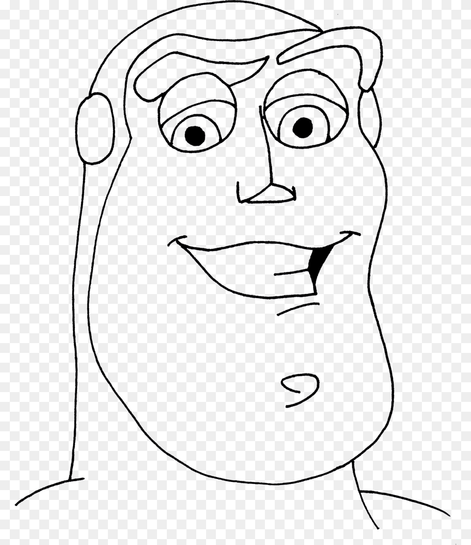 Buzz Lightyear Face Coloring Pages Easy Drawing Of Buzz, Art, Clothing, Coat, Jacket Png Image