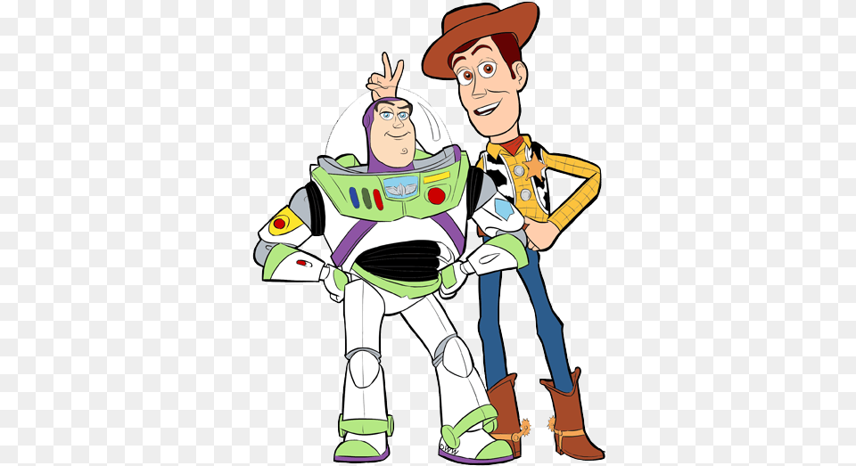 Buzz Woody Posing Woody And Buzz Clipart, Publication, Comics, Book, Person Free Transparent Png