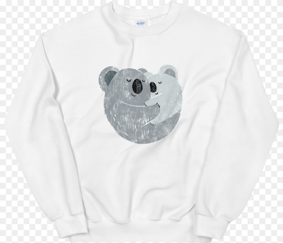 Buzzfeed Australia Koala Love Sweatshirt Koala, Clothing, Knitwear, Long Sleeve, Sweater Png Image