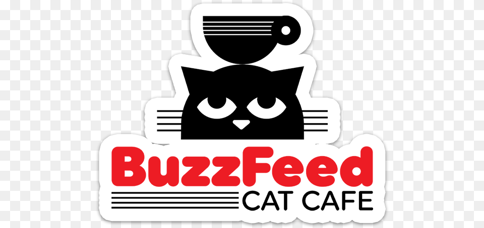 Buzzfeed Cat Cafe Day Sticker Language, Stencil, Logo Free Png