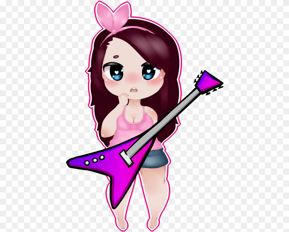 Bv Cartoon Venti 19 Mar 2016 Club Penguin Red Electric Guitar, Purple, Baby, Person, Face Free Transparent Png