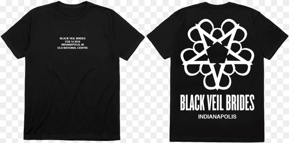 Bvb Tour Tee Black Veil Brides Logo Star, Clothing, T-shirt, Shirt Free Png