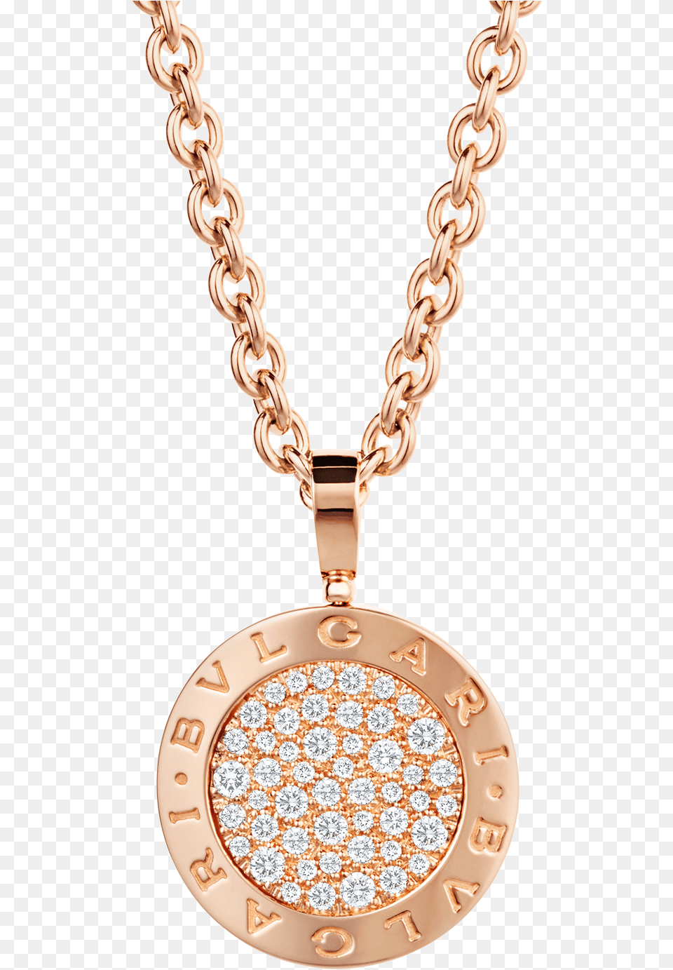 Bvlgari Bvlgari Necklace Necklace Rose Gold Pink Bvlgari Necklace, Accessories, Diamond, Gemstone, Jewelry Free Png