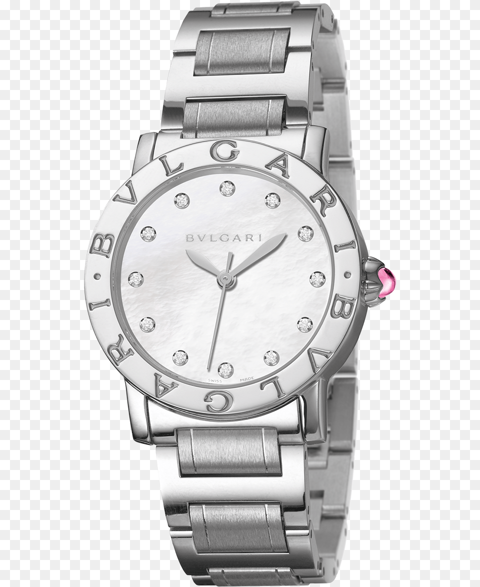 Bvlgari Bvlgari Watch Watch Steel White Bulgari, Arm, Body Part, Person, Wristwatch Free Transparent Png