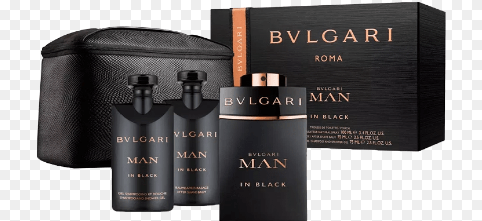 Bvlgari Man In Black Set, Bottle, Cosmetics, Perfume Free Png Download