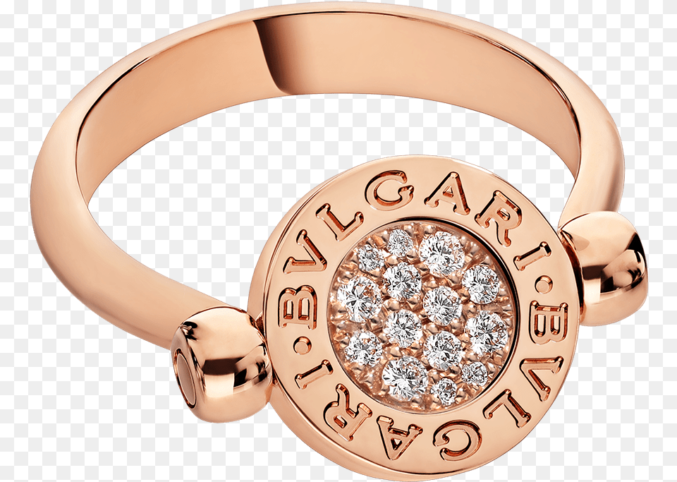 Bvlgari Rose Gold Ring Solid, Accessories, Diamond, Gemstone, Jewelry Free Png