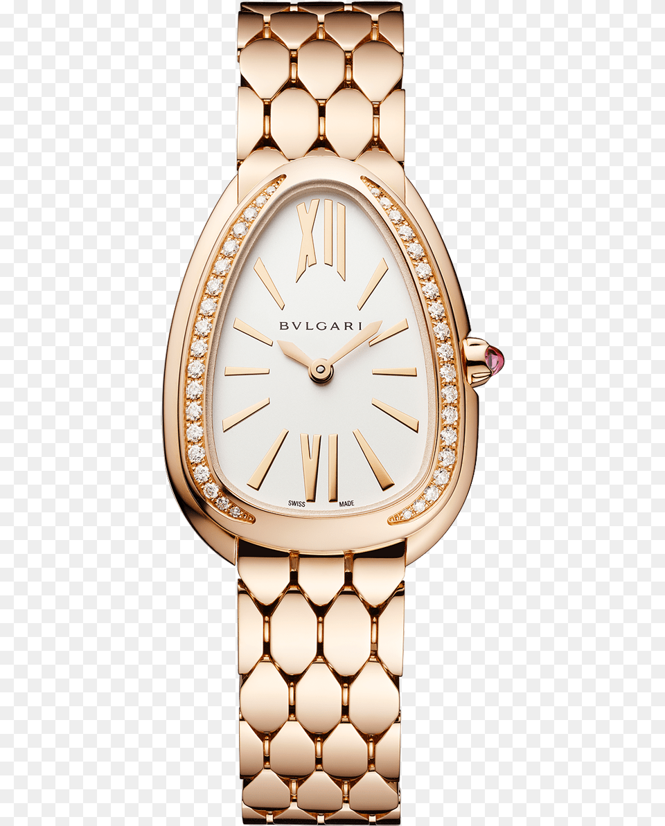 Bvlgari Serpenti Seduttori 18k Rose Gold Amp Diamonds Patek 7300 1200r, Arm, Body Part, Person, Wristwatch Free Png Download