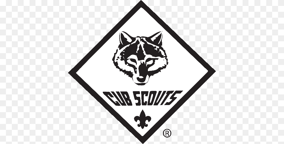 Bw 500x488 Cub Scout Logo Black And White, Stencil, Symbol, Animal, Cat Png Image