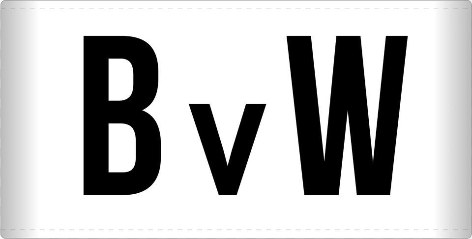 Bw Armbinde Bvw Clipart, Text, Sign, Symbol Png Image