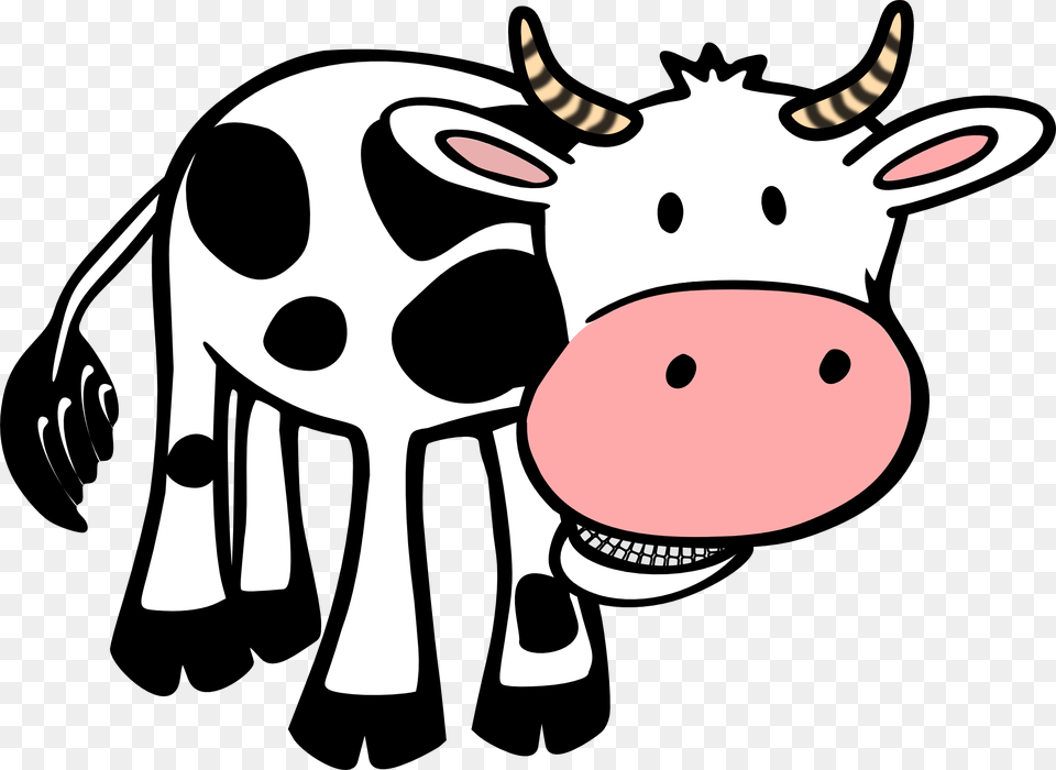 Bw Clipart, Animal, Cattle, Cow, Dairy Cow Png Image