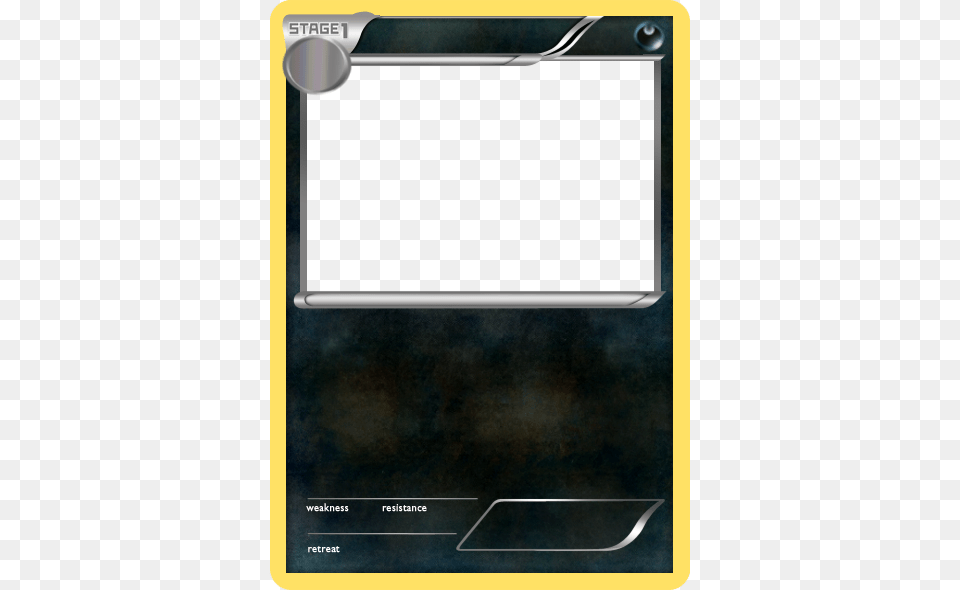 Bw Dark Stage 1 Pokemon Card Blank By The Ketchi On Pokemon Card Template Dark, Computer Hardware, Electronics, Hardware, Monitor Free Transparent Png