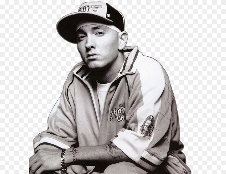 Bw Eminem Transparent Transparent Eminem, Team Sport, Person, Hat, Sport Free Png