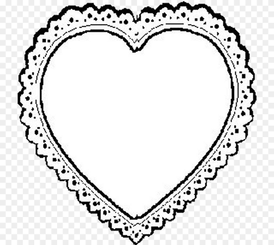Bw Lace Heart By Bnspyrd Doily Heart Clipart Lace Heart, Accessories, Jewelry, Necklace Free Png