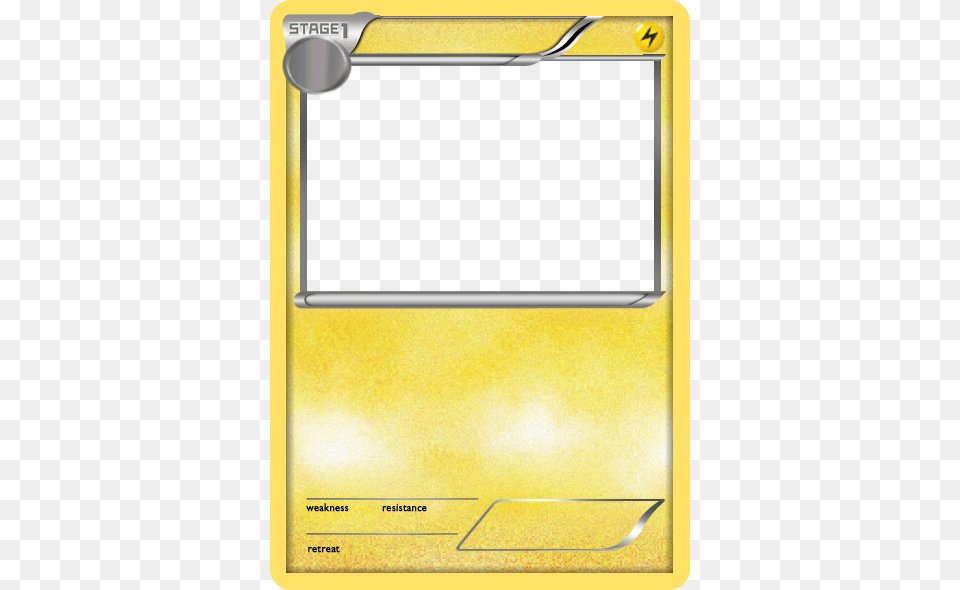 Bw Lightning Stage Blank By The Ketchi Blank Pokemon Card Yellow, Computer Hardware, Electronics, Hardware, Monitor Png