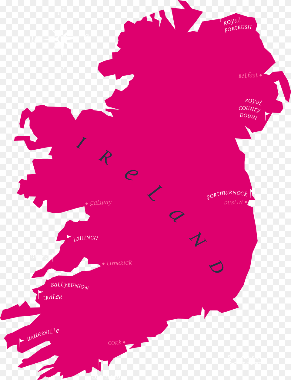 Bwg Irelands Top Golf Courses Carlow Map Of Ireland, Chart, Plot, Atlas, Diagram Png