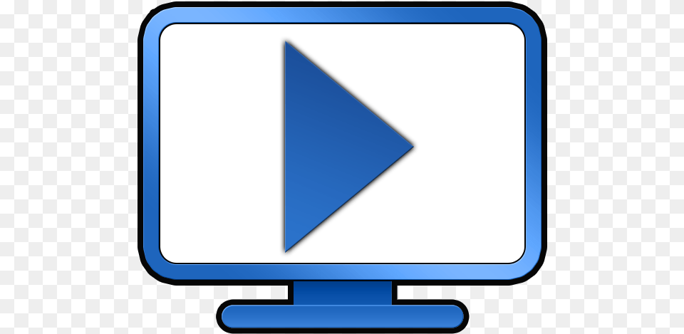 Bws Livestreaming Tv Playwhite Tv Stream Icon, Triangle, White Board Free Png Download