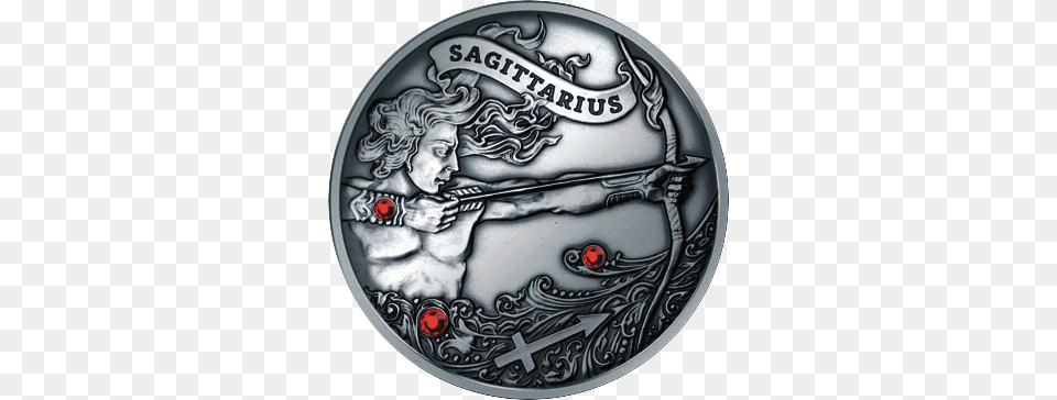 By 2013 20roubles Zodiac Sagittarius B Sagittarius, Accessories, Buckle, Logo, Emblem Png Image