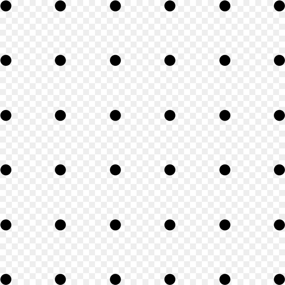 By 6 Dotted Grid, Gray Png