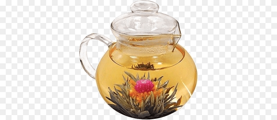 By Alyssa A Tea Pots Glass Kettle Tea That Turns Into Flower, Cookware, Pot, Pottery, Teapot Free Png Download