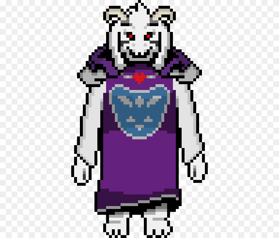 By Aplawesome Download Undertale Pixel Art Grid Asriel, Performer, Person, Qr Code Free Transparent Png