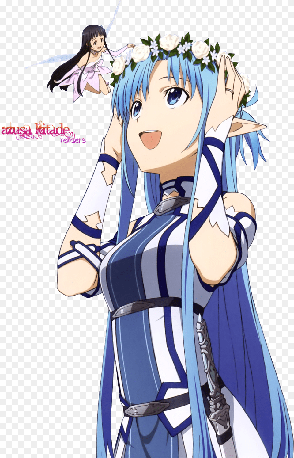 By Azu 559 A 1 Picture Studio Blue Hair Anime Characters, Book, Publication, Comics, Manga Free Png Download