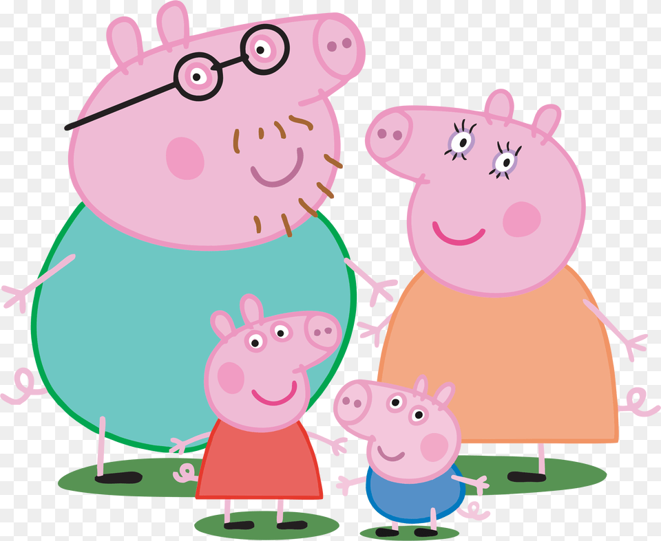 By Convitex Peppa Pig Family, Machine, Wheel Free Png Download