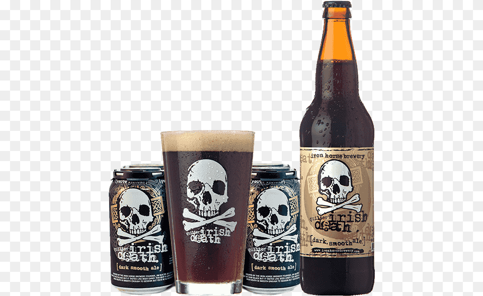 By Iron Horse Brewery Irish Death Beer, Alcohol, Cup, Beverage, Bottle Free Png Download