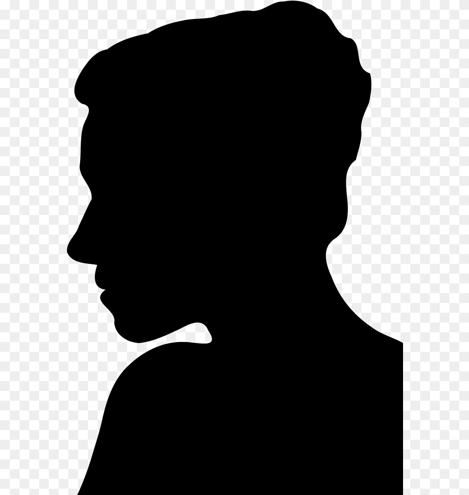 By John Fortmeyer Silhouette Young Man Head, Gray Free Png