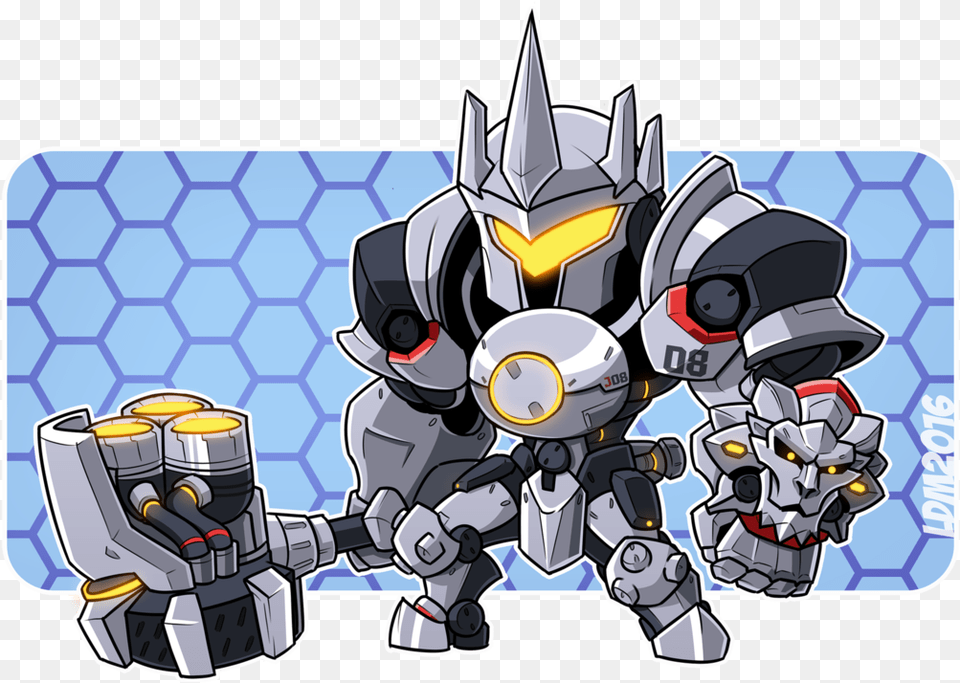 By Lorddragonmaster Reinhardt Overwatch Chibi Free Png