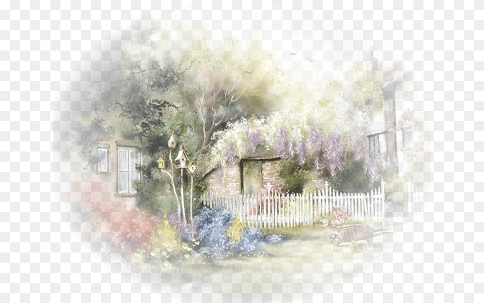By Marty Bell Painting, Housing, House, Fence, Cottage Free Png