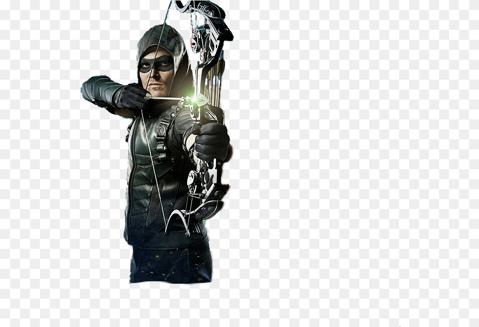 By Showtimeeditz Green Arrow No Background, Weapon, Person, Man, Male Png Image