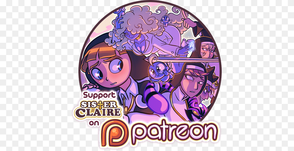 By Supporting Sister Claire On Patreon You Can Get Tumblr, Purple, Publication, Book, Comics Free Png Download