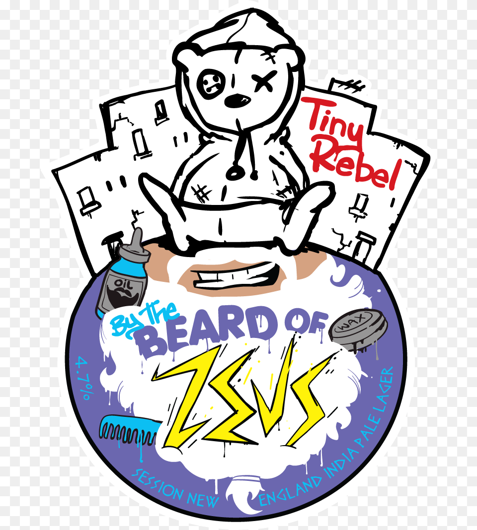 By The Beard Of Zeus Tiny Rebel Brewing, Sticker, Advertisement, Poster, Face Png