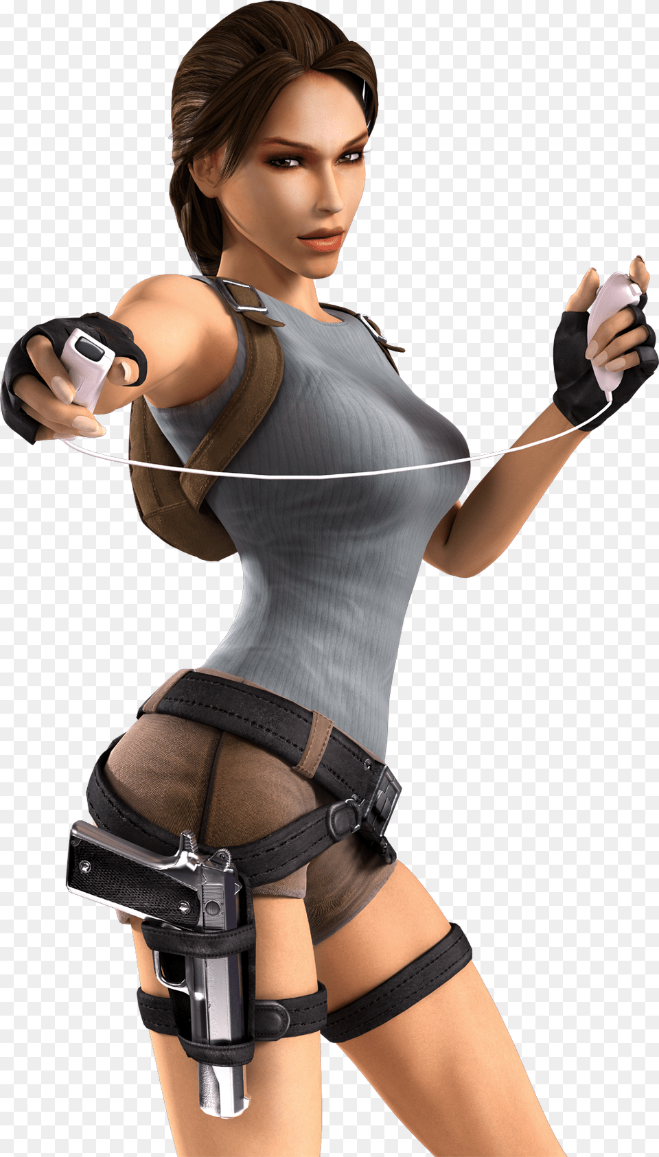 By The Way If Anyone Is Interested In The Transparent Lara Croft Tomb Raider Anniversary Wii Game, Adult, Person, Woman, Female Free Png