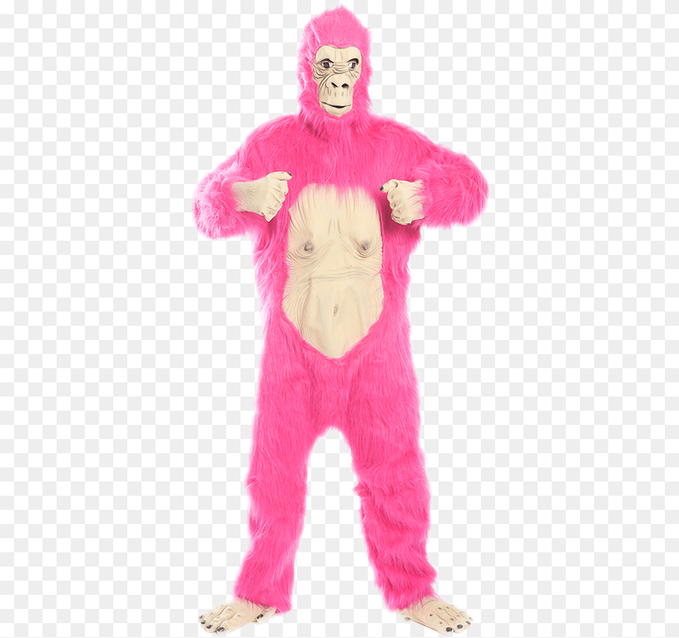 Byg Pink Gorilla Gorilla, Clothing, Costume, Person, Toy Png Image