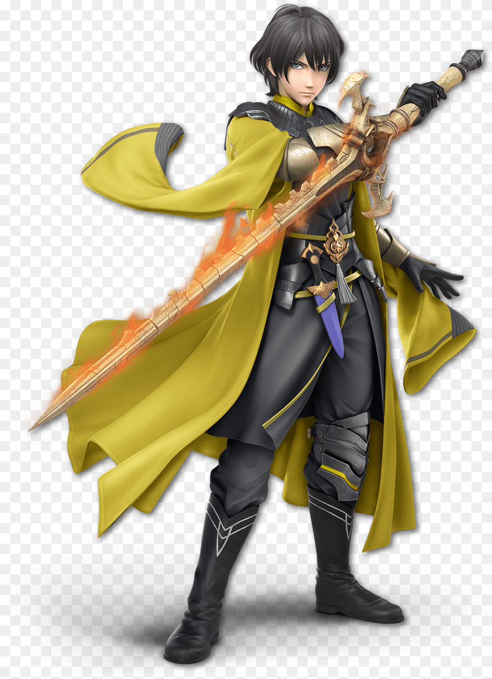 Byleth Smash Bros Render, Adult, Weapon, Sword, Person Png Image