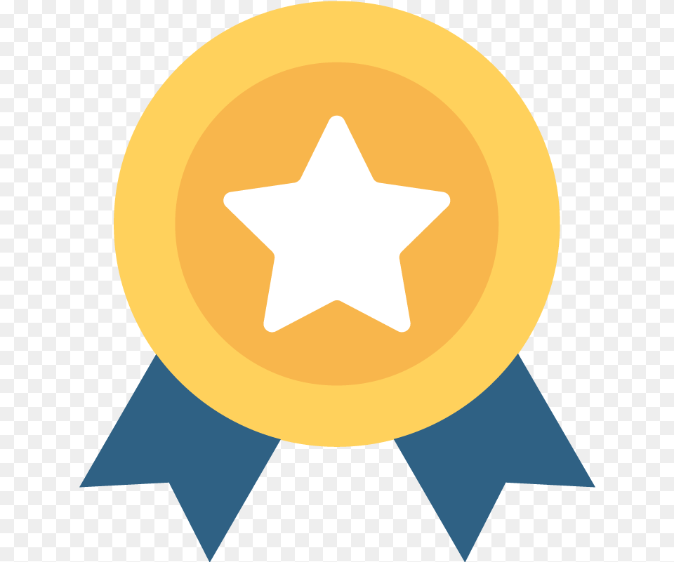 Bytable Foods Star Badge Icon, Star Symbol, Symbol, Gold Free Png