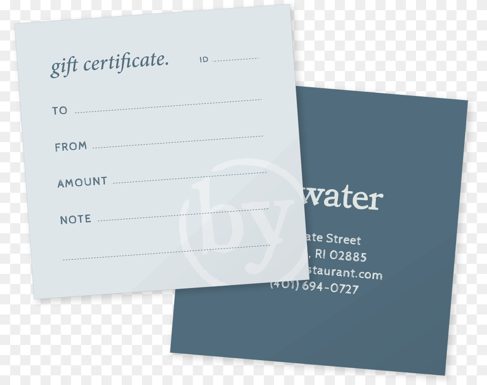 Bywater Gift Certificate Brochure, Text, Paper Free Png Download