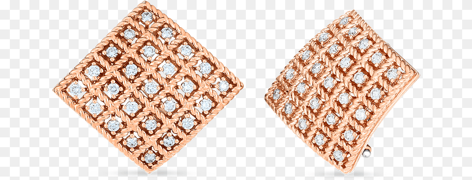 Byzantine Barocco 18k Rose Gold Square Diamond Earrings Earrings, Accessories, Earring, Gemstone, Jewelry Free Transparent Png