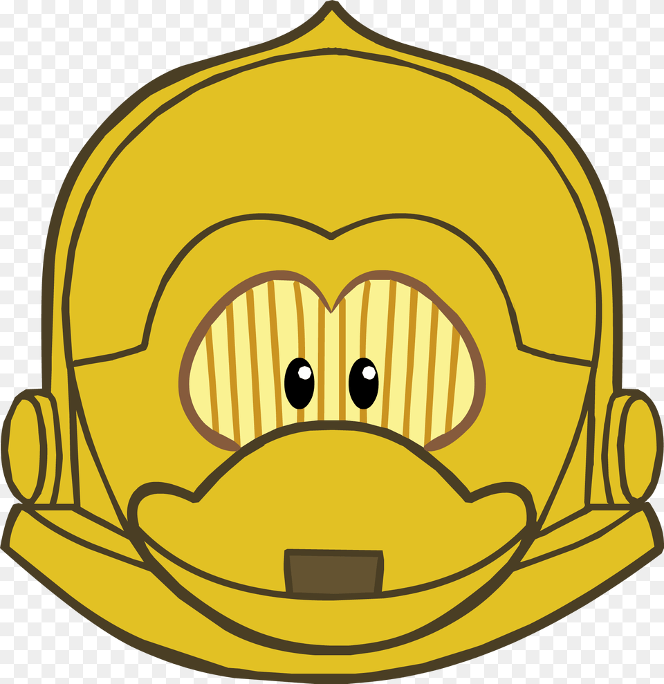 C 3po Mask Icon Club Penguin, Clothing, Hardhat, Helmet Png Image