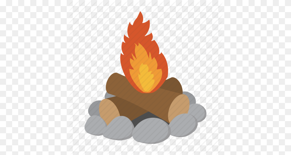 C Campfire Cartoon Fire Flame Heat Wood Icon Png