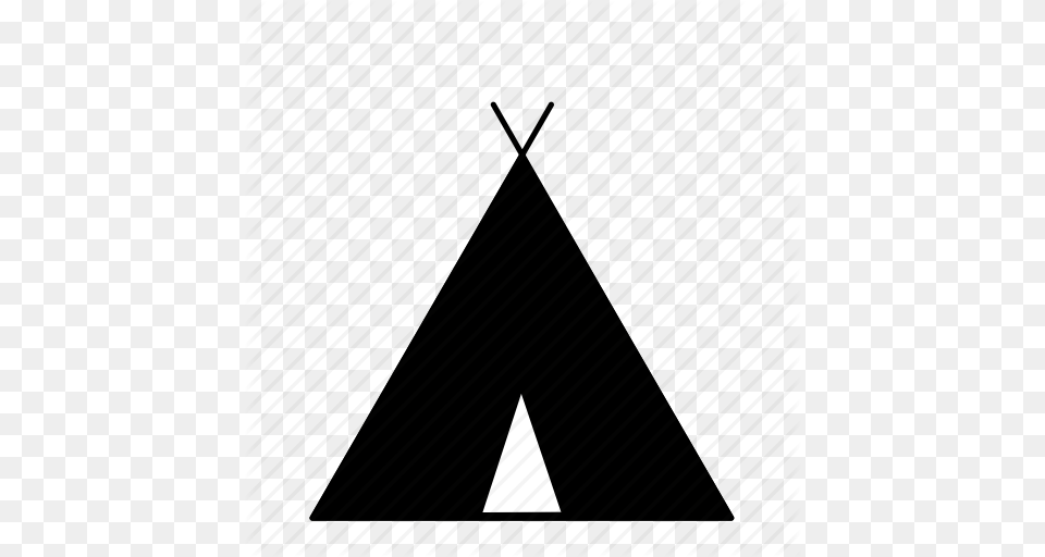 C Camping Campingicons Outdoors Teepee Tent Tepee Icon, Triangle Free Png
