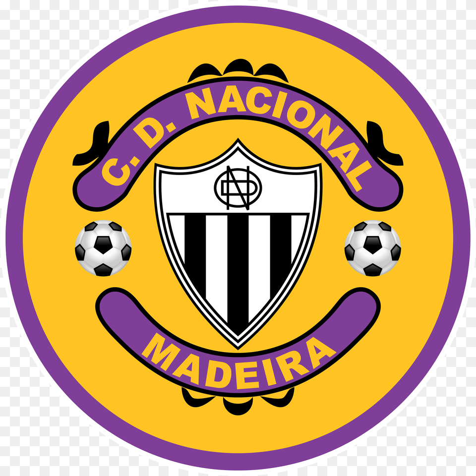 C D Nacional Cd Nacional Madeira, Badge, Logo, Symbol, Ball Free Png