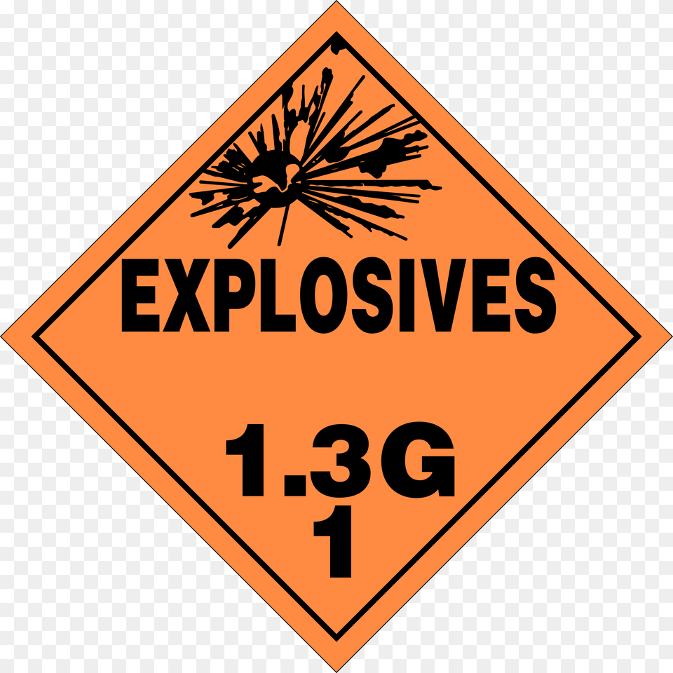 C F Hazmat Explosives Placard, Sign, Symbol, Road Sign Free Png