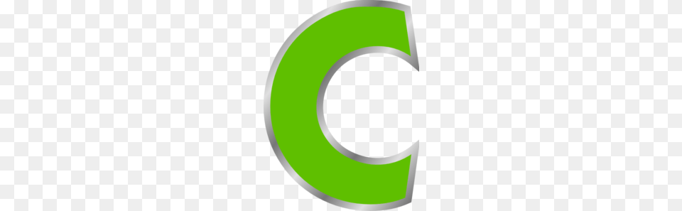 C Green Clip Art, Symbol, Text, Number, Disk Free Transparent Png